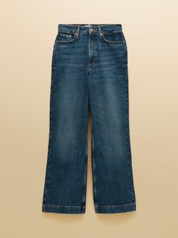Joules High Rise Wide Leg Jeans, Indigo Wash - view 2, Indigo Wash
