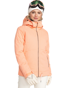 Roxy Meade Technical Snow Jacket, Peach Pink, Peach Pink