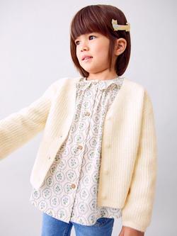 Mango Kids' Freya Plain Cardigan, Natural White, Natural White