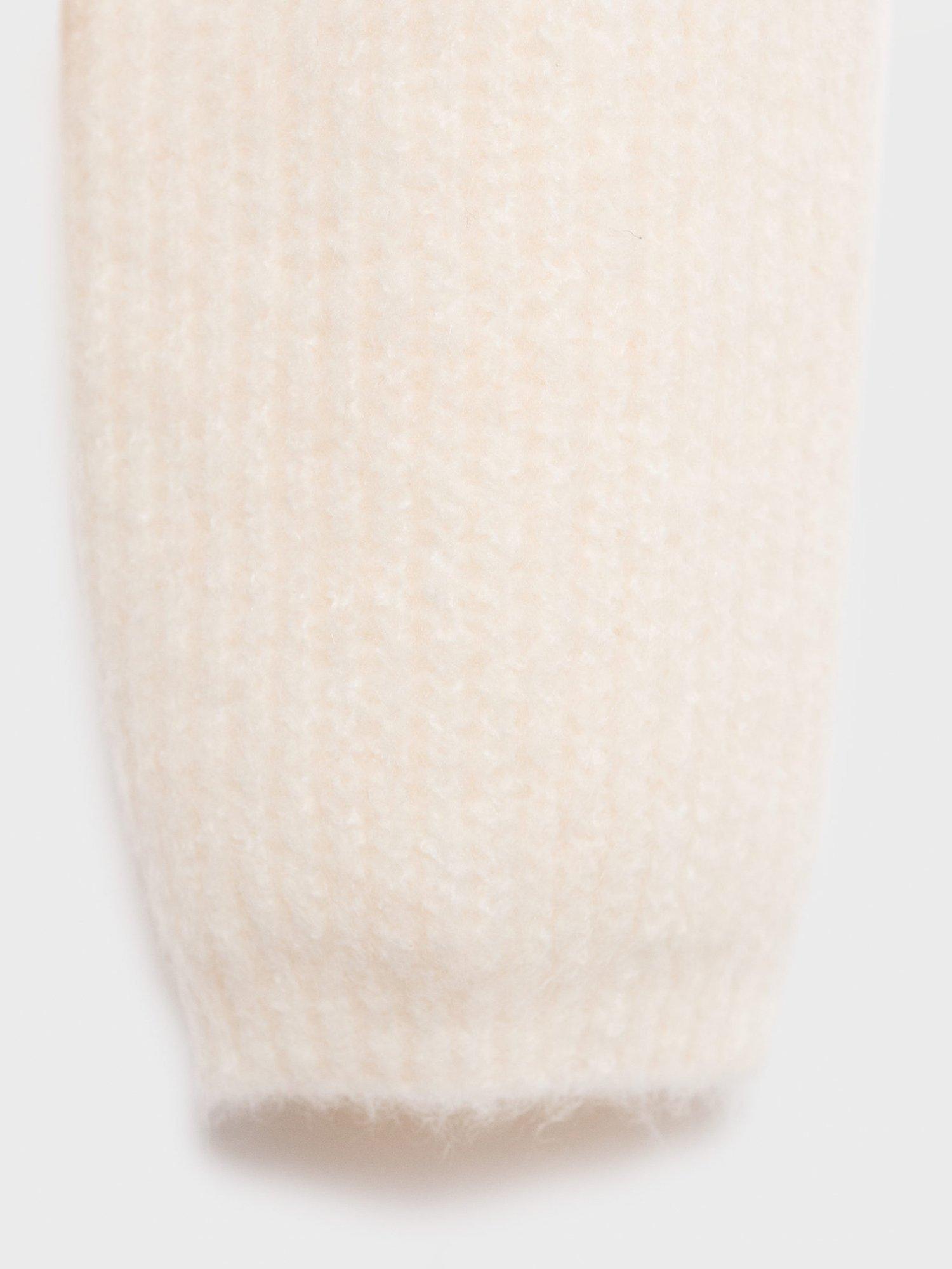 Product image 4 of 6, which shows Mango Kids' Freya Plain Cardigan, Natural White, 12-18 months