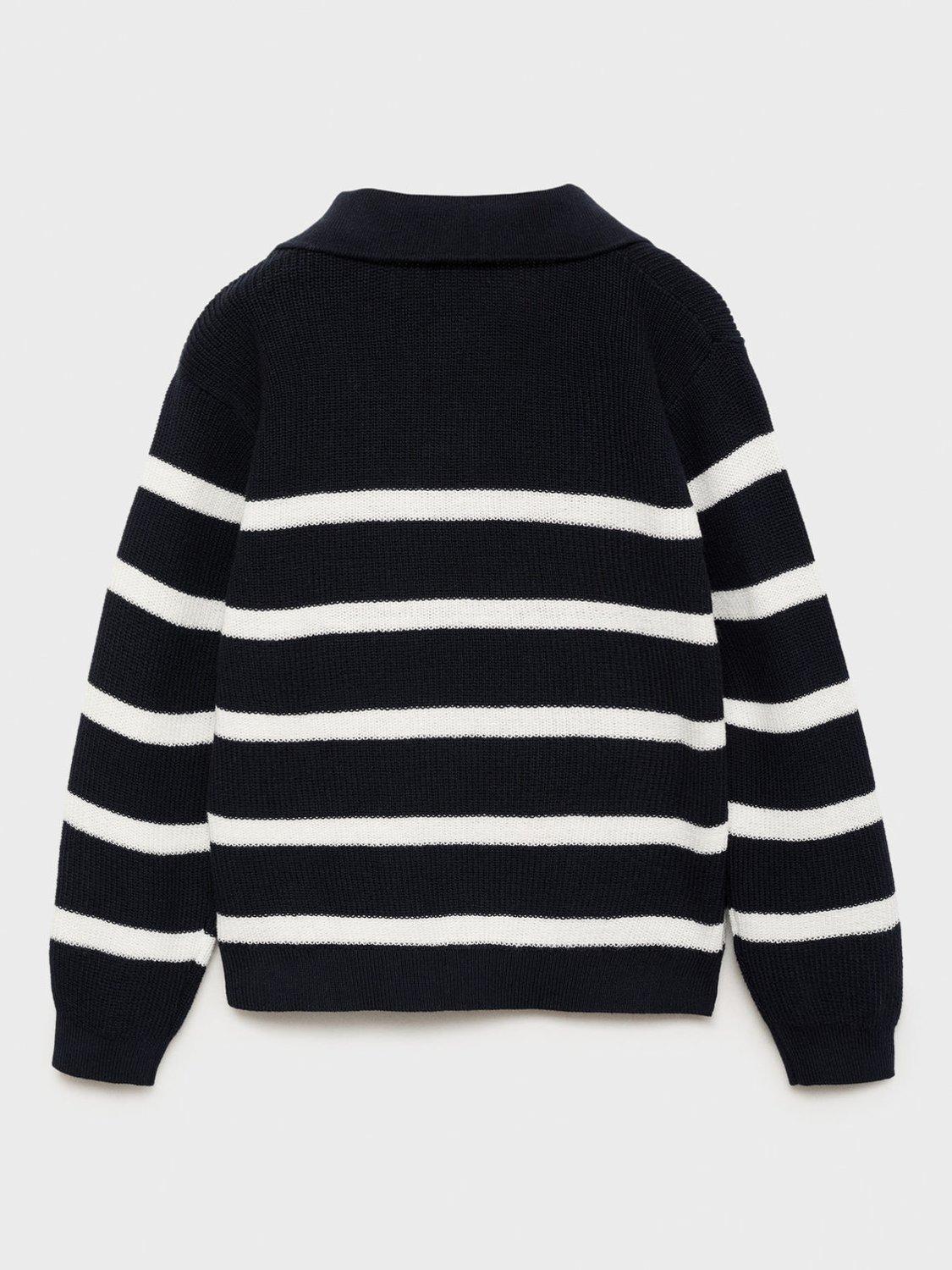 Product image 3 of 5, which shows Mango Kids' Enzo Jumper, Navy, 4-5 years