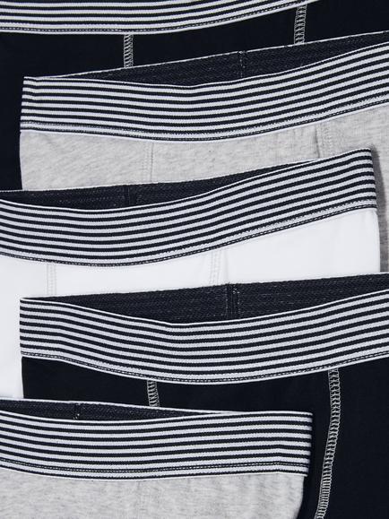 John Lewis Kids' Monochrome Trunks, Pack of 5, Multi - view 2, Multi