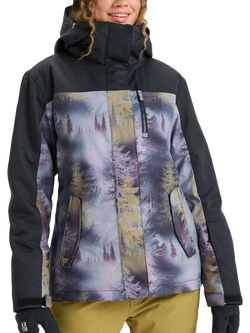 Roxy Jetty Block Technical Snow Jacket, Frost Grey Pine, Frost Grey Pine