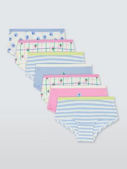 John Lewis Kids' Fruit Shorty Knickers, Pack of 7, Multi, Multi