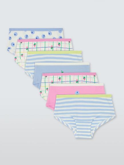 John Lewis Kids' Fruit Shorty Knickers, Pack of 7, Multi, Multi