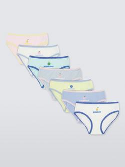 John Lewis Kids' Days of the Week Fruit Knickers, Pack of 7, Multi, Multi