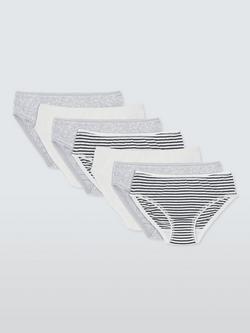 John Lewis Kids' Neutral Knickers, Pack of 7, Multi, Multi