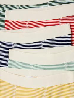 John Lewis Kids' Stripe Trunks, Pack of 5, Multi - view 2, Multi