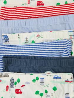 John Lewis Kids' London Briefs, Pack of 7, Multi - view 2, Multi