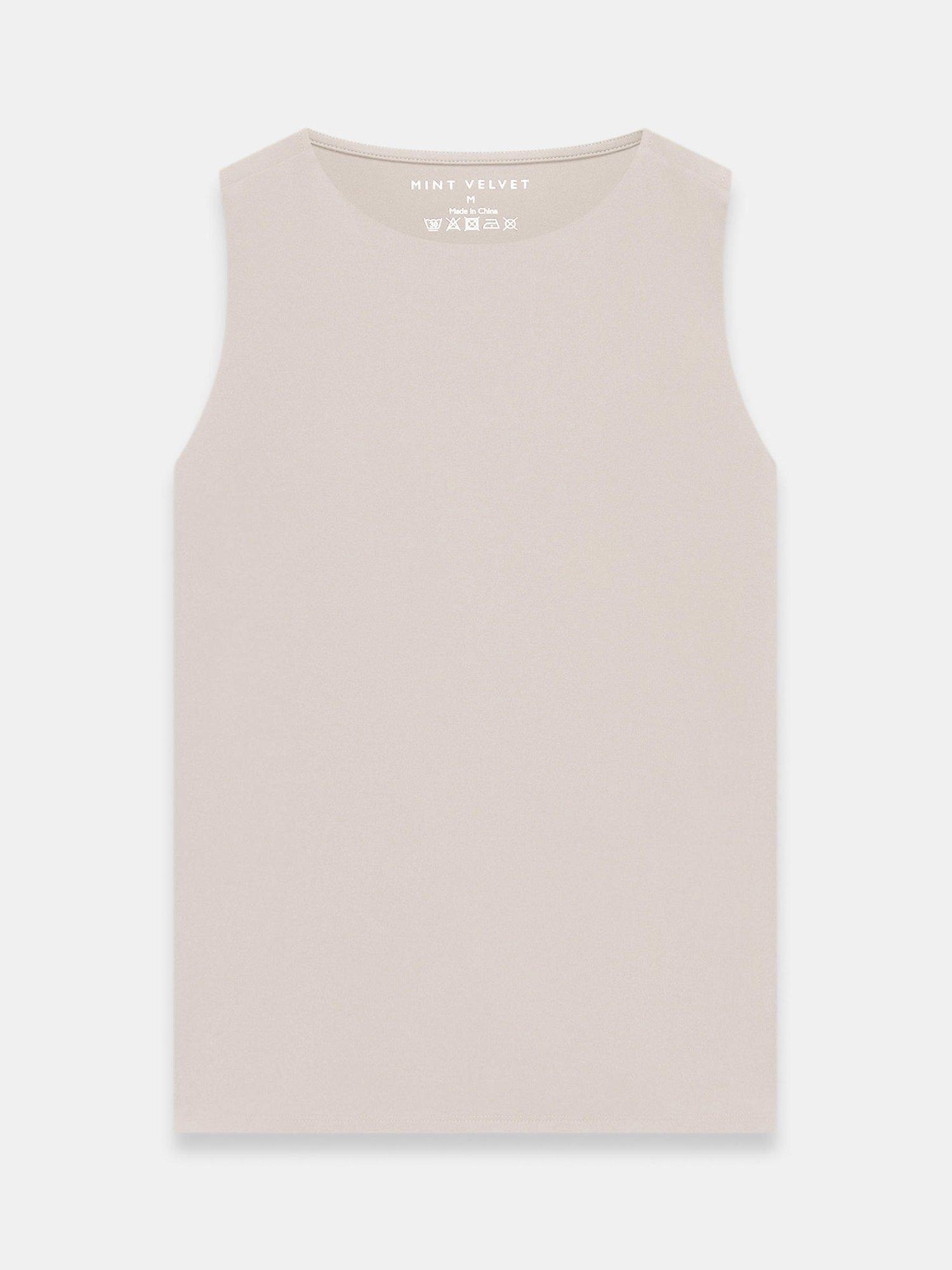 Product image 5 of 6, which shows Mint Velvet Sleeveless Vest Top, Grey, L