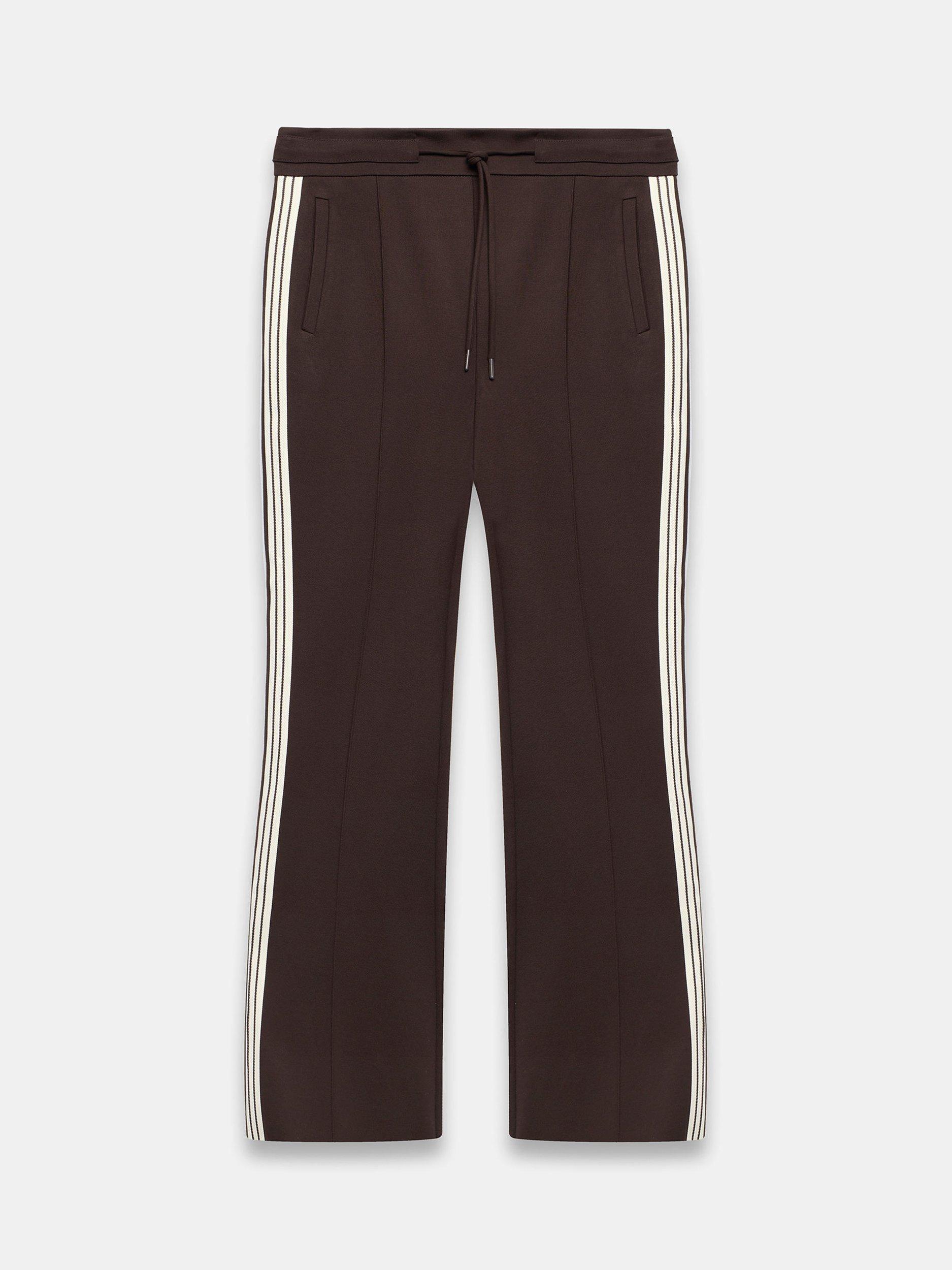 Product image 7 of 8, which shows Mint Velvet Side Stripe Flared Corduroy Trousers, Brown/Multi, XS Reg
