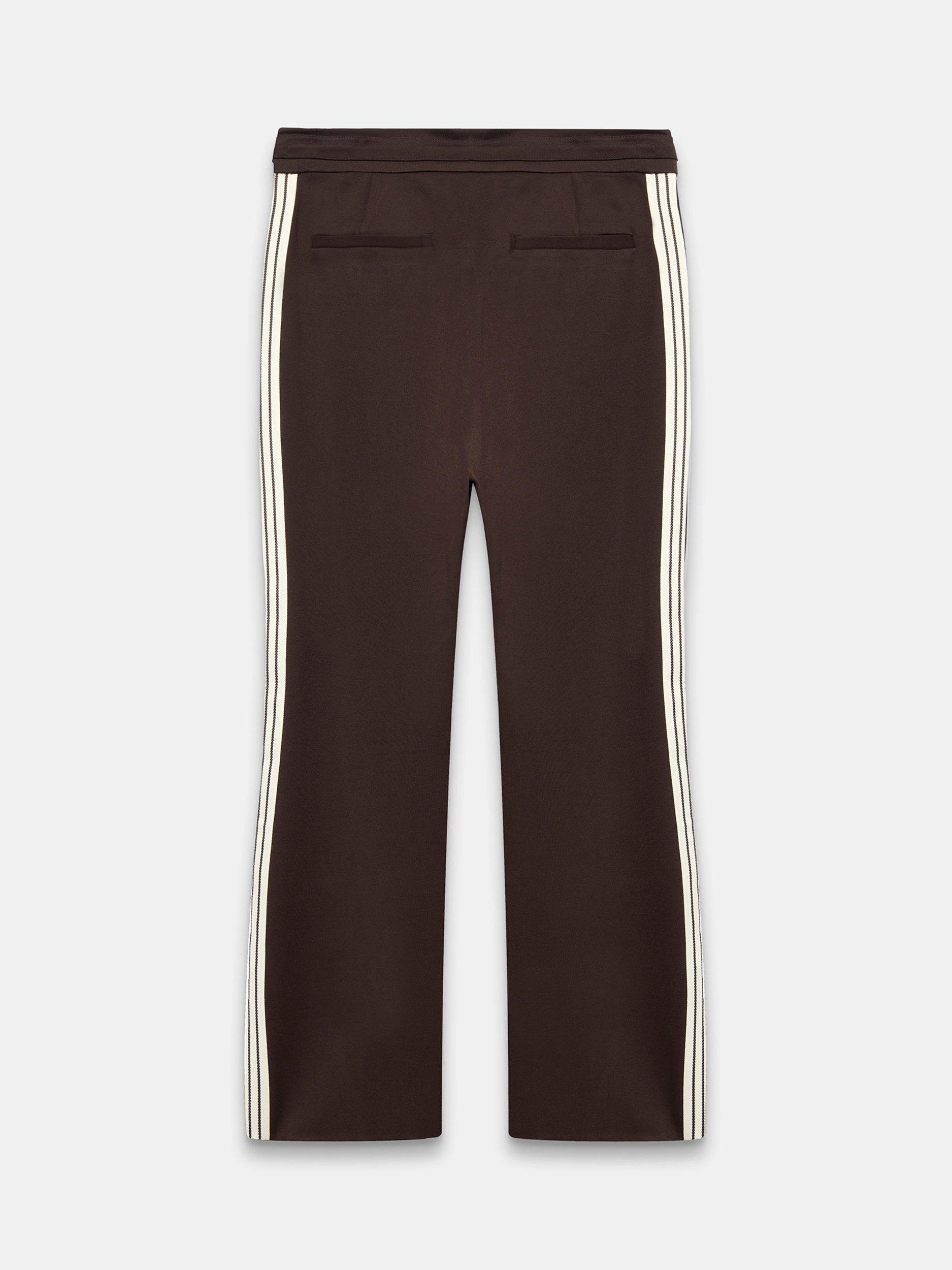 Product image 8 of 8, which shows Mint Velvet Side Stripe Flared Corduroy Trousers, Brown/Multi, XS Reg