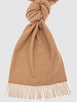 Reiss Picton Wool Rich Scarf - view 2, Taupe