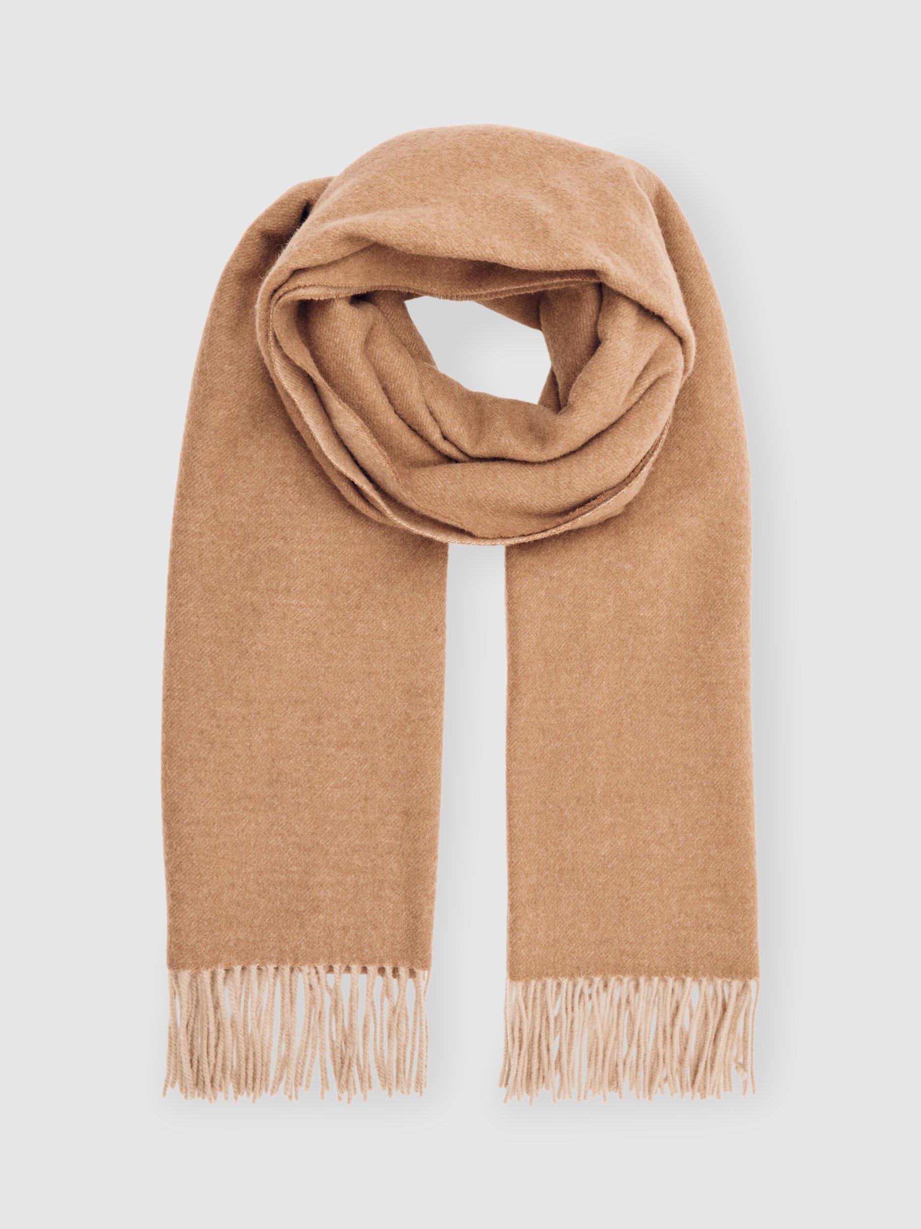 Product image 4 of 5, which shows Reiss Picton Wool Rich Scarf, Taupe, One Size