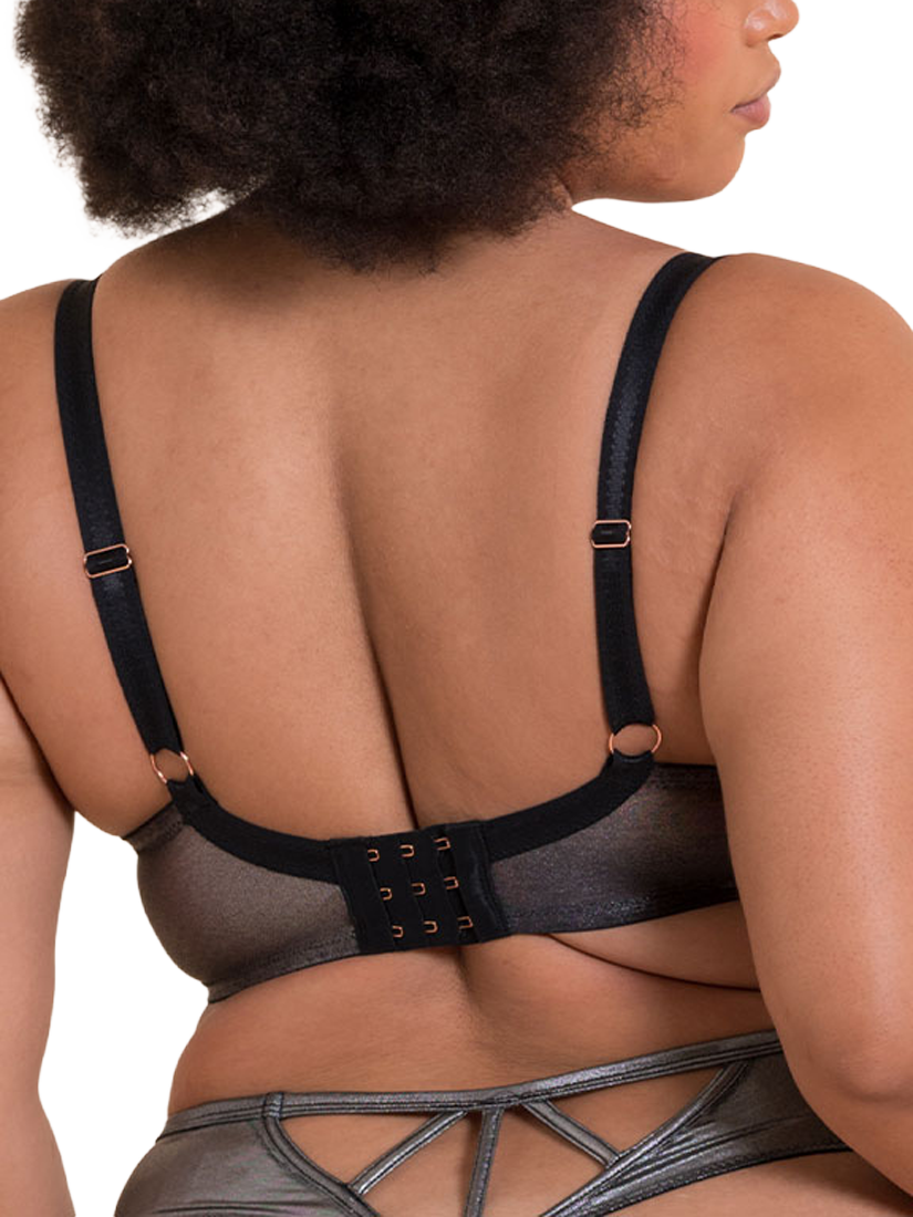 Product image 2 of 8, which shows Curvy Kate Eos Underwired Balcony Bra, Black Sparkle, 30E
