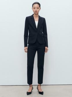 Mango Paloma Single Button Blazer - view 2, Navy