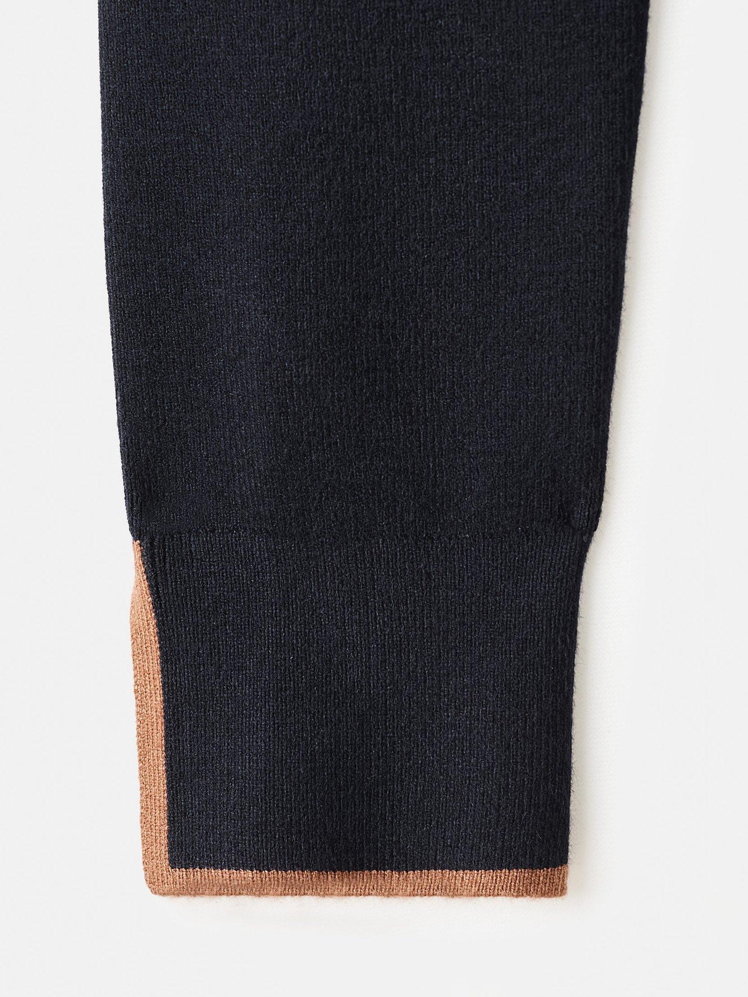 Product image 5 of 8, which shows Mango Lucca Colour Contrast Cardigan, Navy, XS