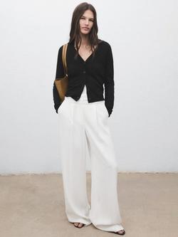 Mango Lucca V-Neck Cardigan - view 2, Black