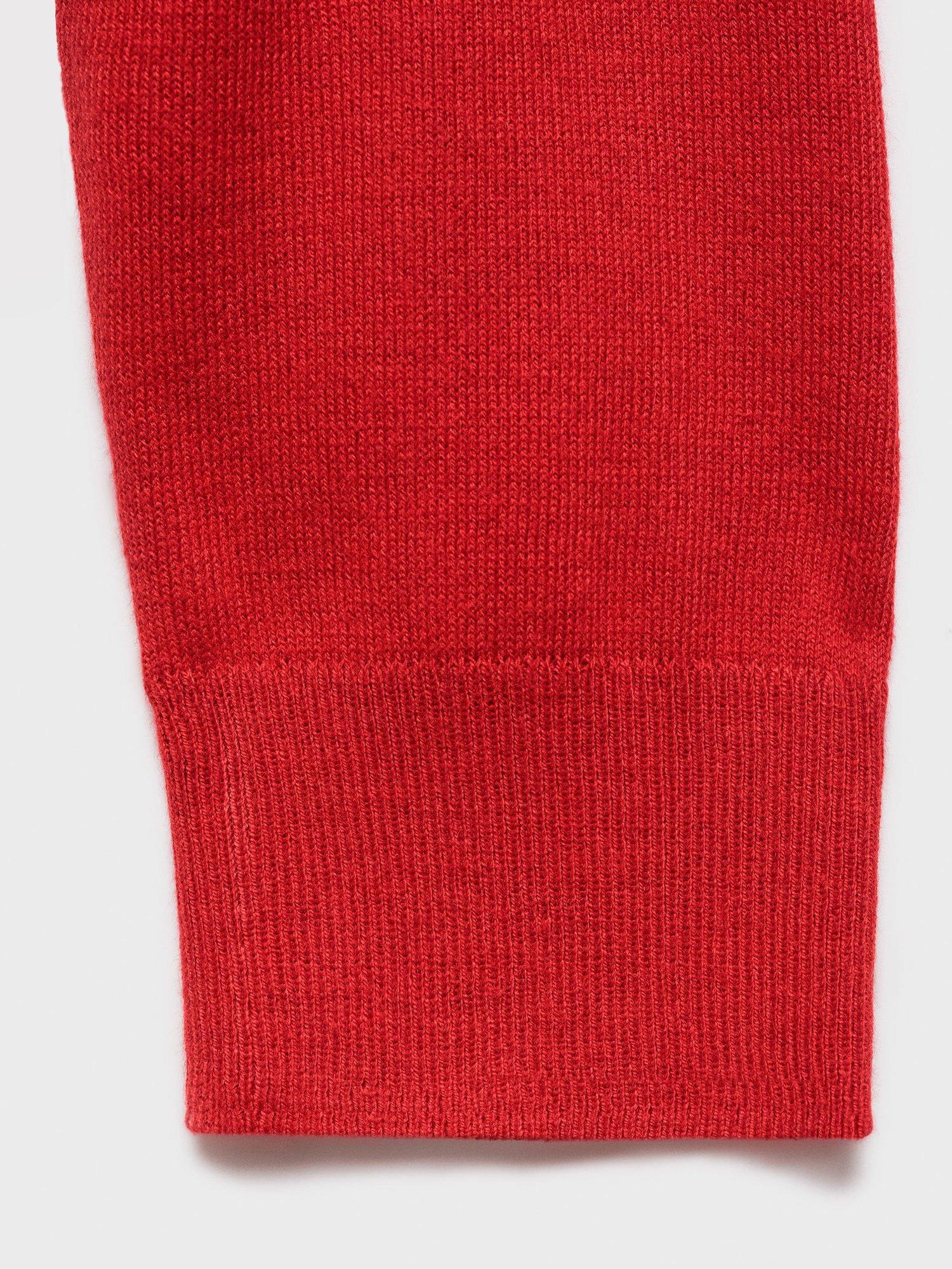 Product image 5 of 8, which shows Mango Lucca V-Neck Cardigan, Red, XS