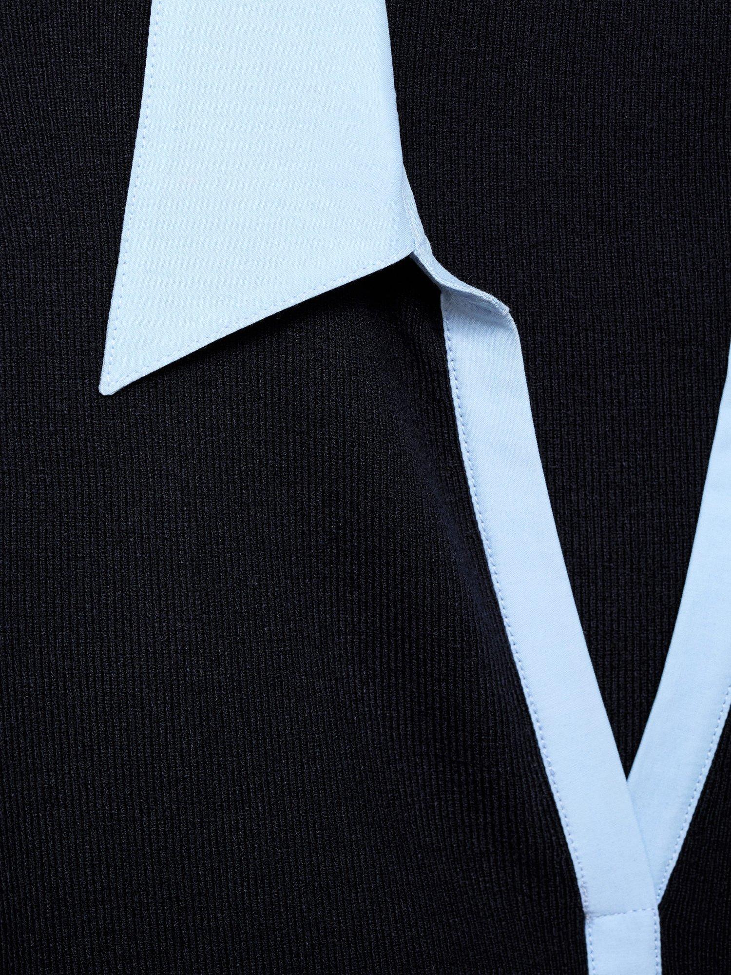 Product image 8 of 8, which shows Mango Mari V-Neck Collar Jumper, Navy, XXXL