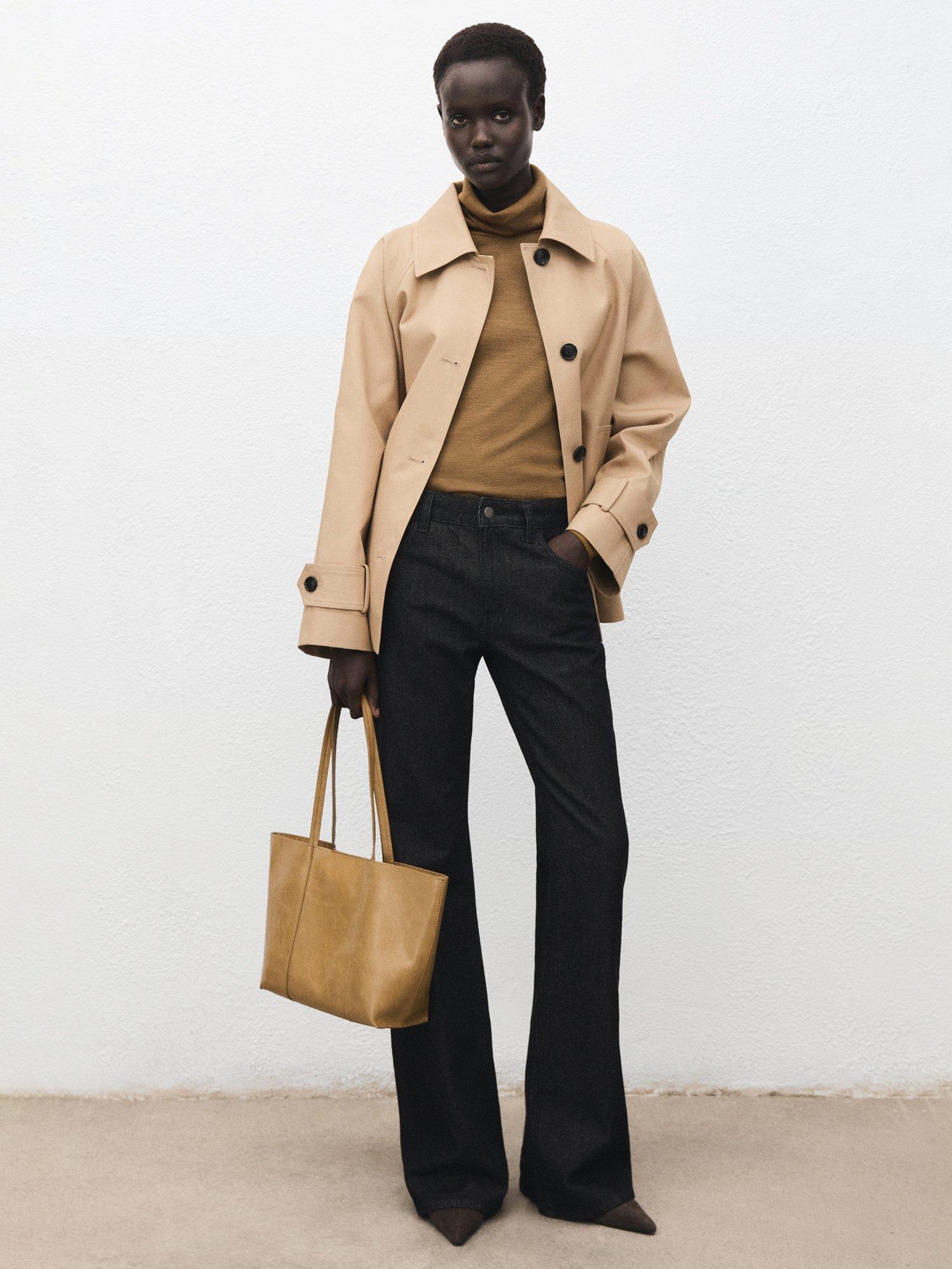 Product image 2 of 7, which shows Mango Mustasa Roll Neck Jumper, Dark Yellow, M