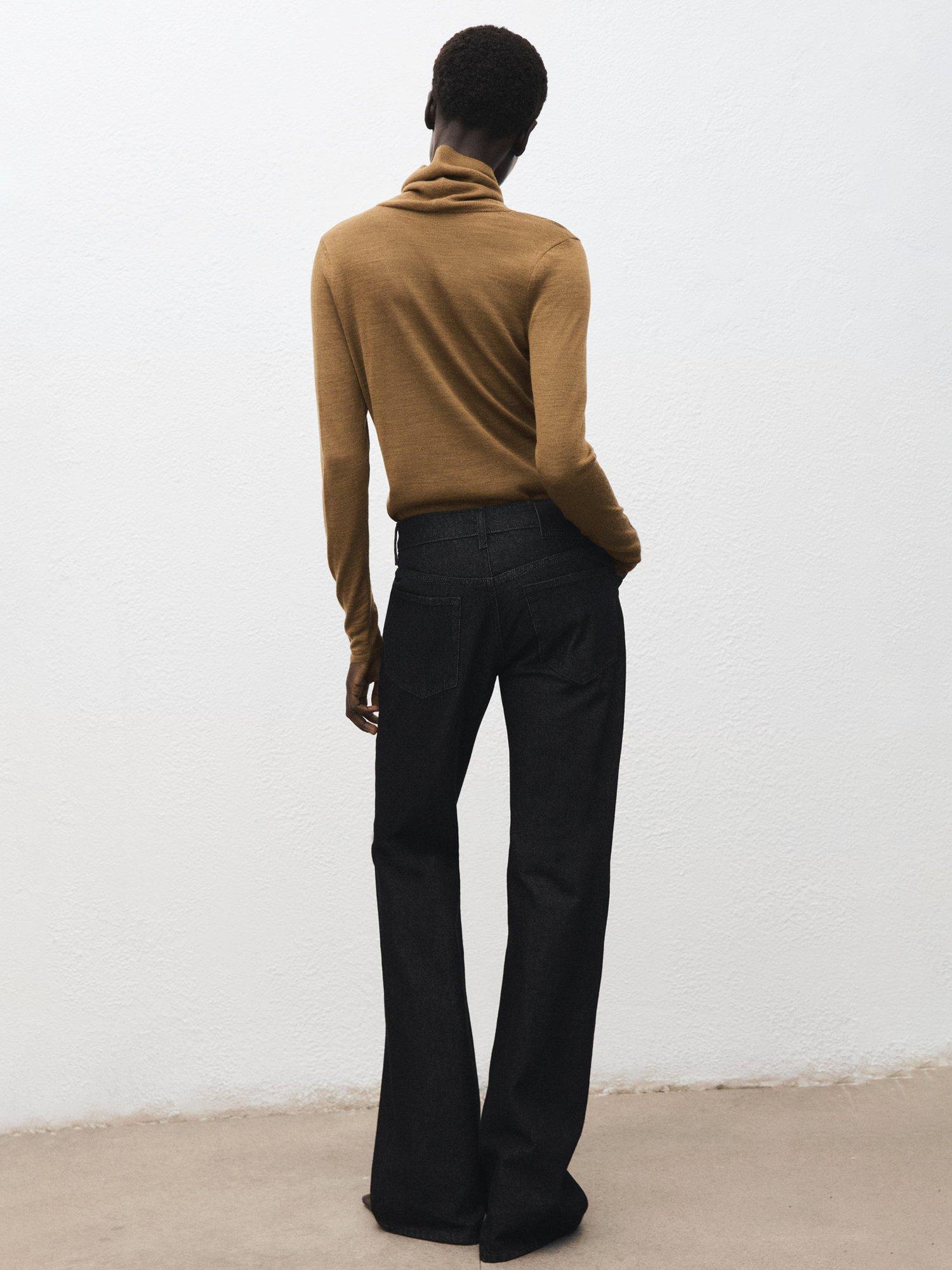 Product image 4 of 7, which shows Mango Mustasa Roll Neck Jumper, Dark Yellow, M