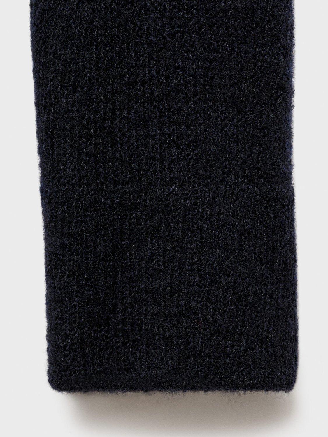 Product image 5 of 8, which shows Mango Pili Fine Knit Jumper, Navy, M
