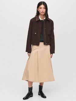 Mango Amelia Barn Jacket, Dark Brown - view 2, Dark Brown