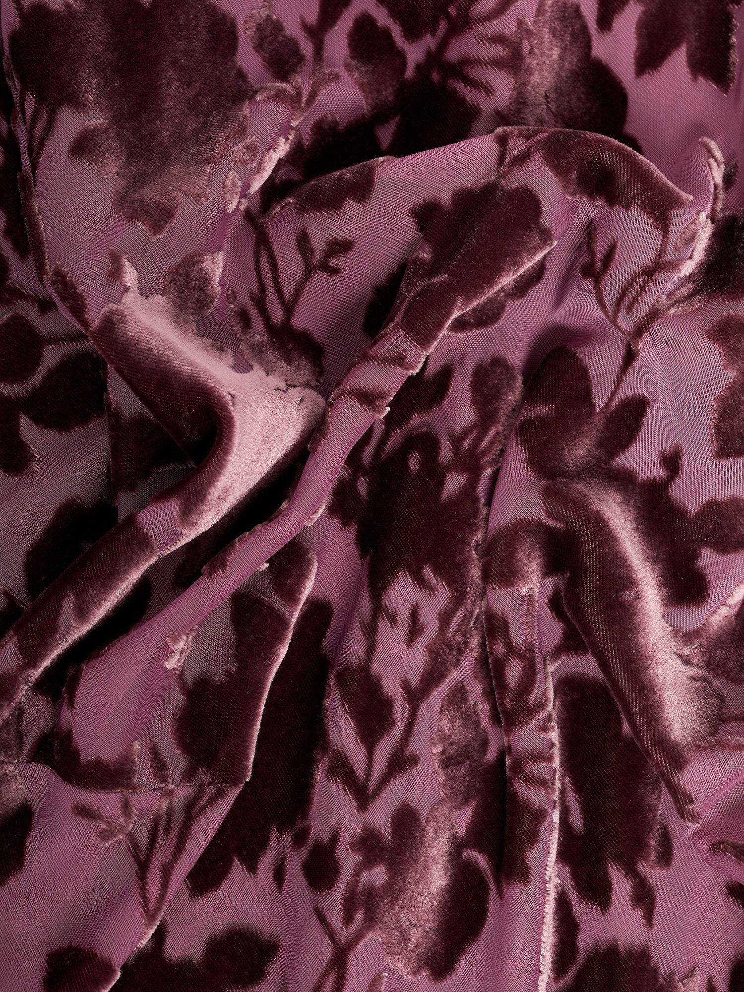 Product image 5 of 6, which shows Mango Ale Floral Jacquard Midi Dress, Dark Red, 12