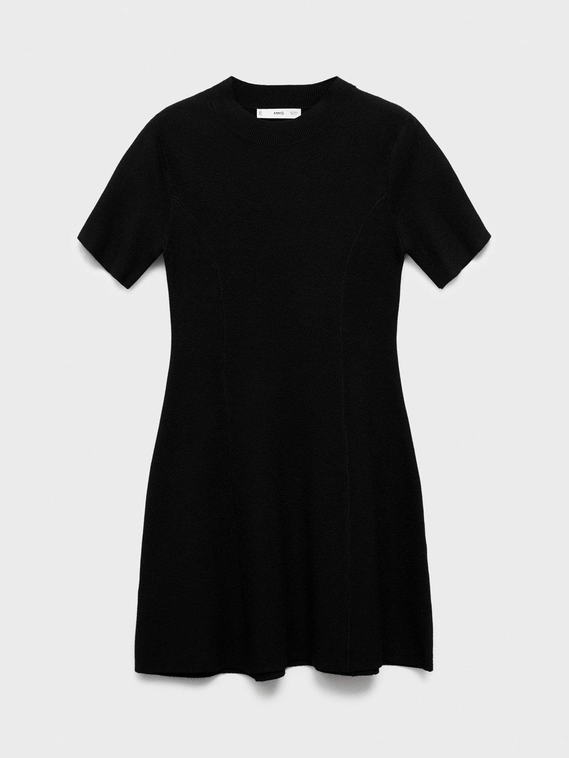 Product image 3 of 7, which shows Mango Domino Jumper Mini Dress, Black, 8