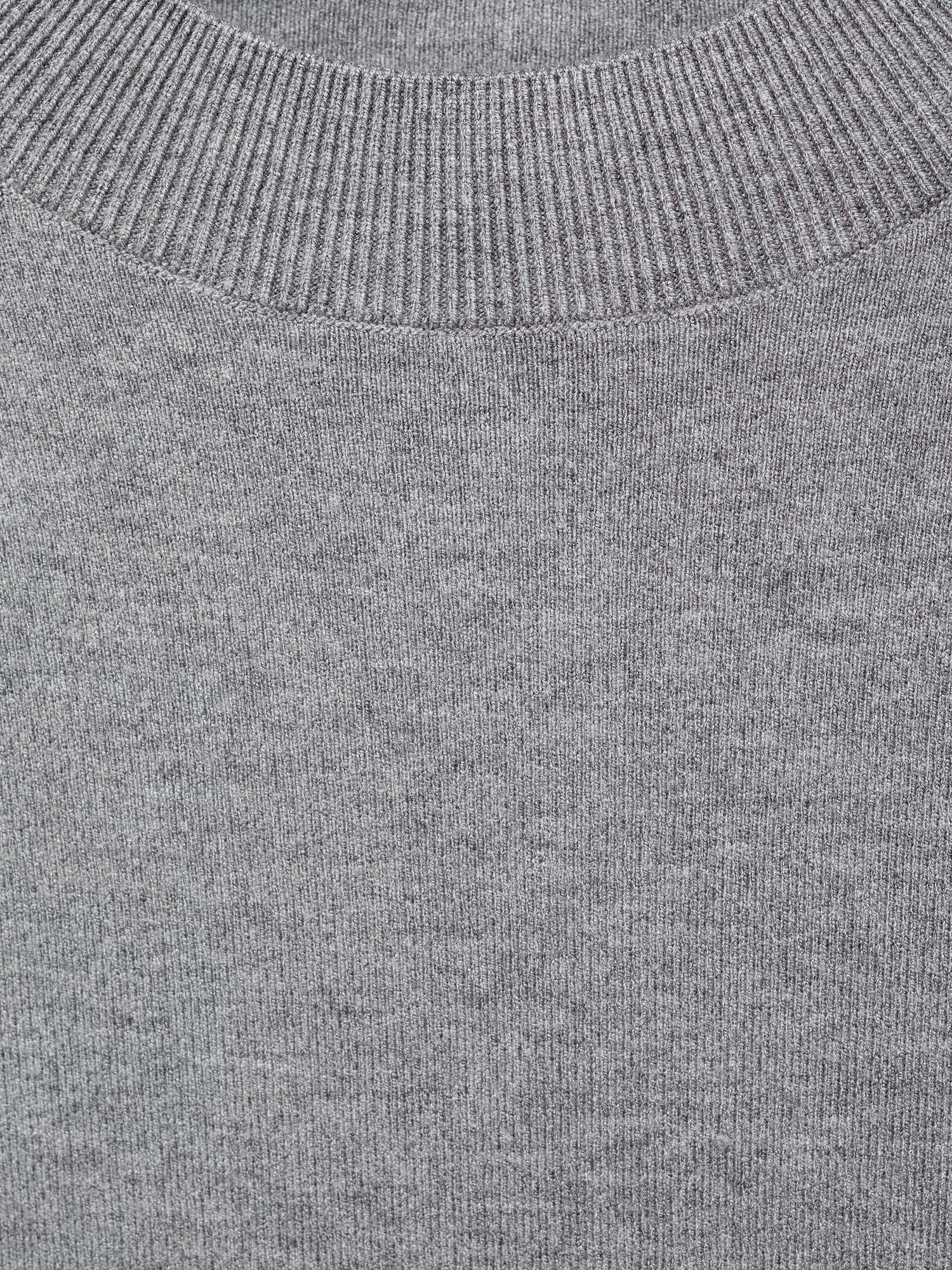 Product image 8 of 8, which shows Mango Domino Jumper Mini Dress, Medium Grey, 10