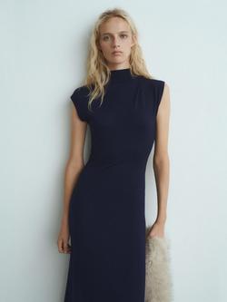 Mango Pomodore Jumper Maxi Dress, Navy