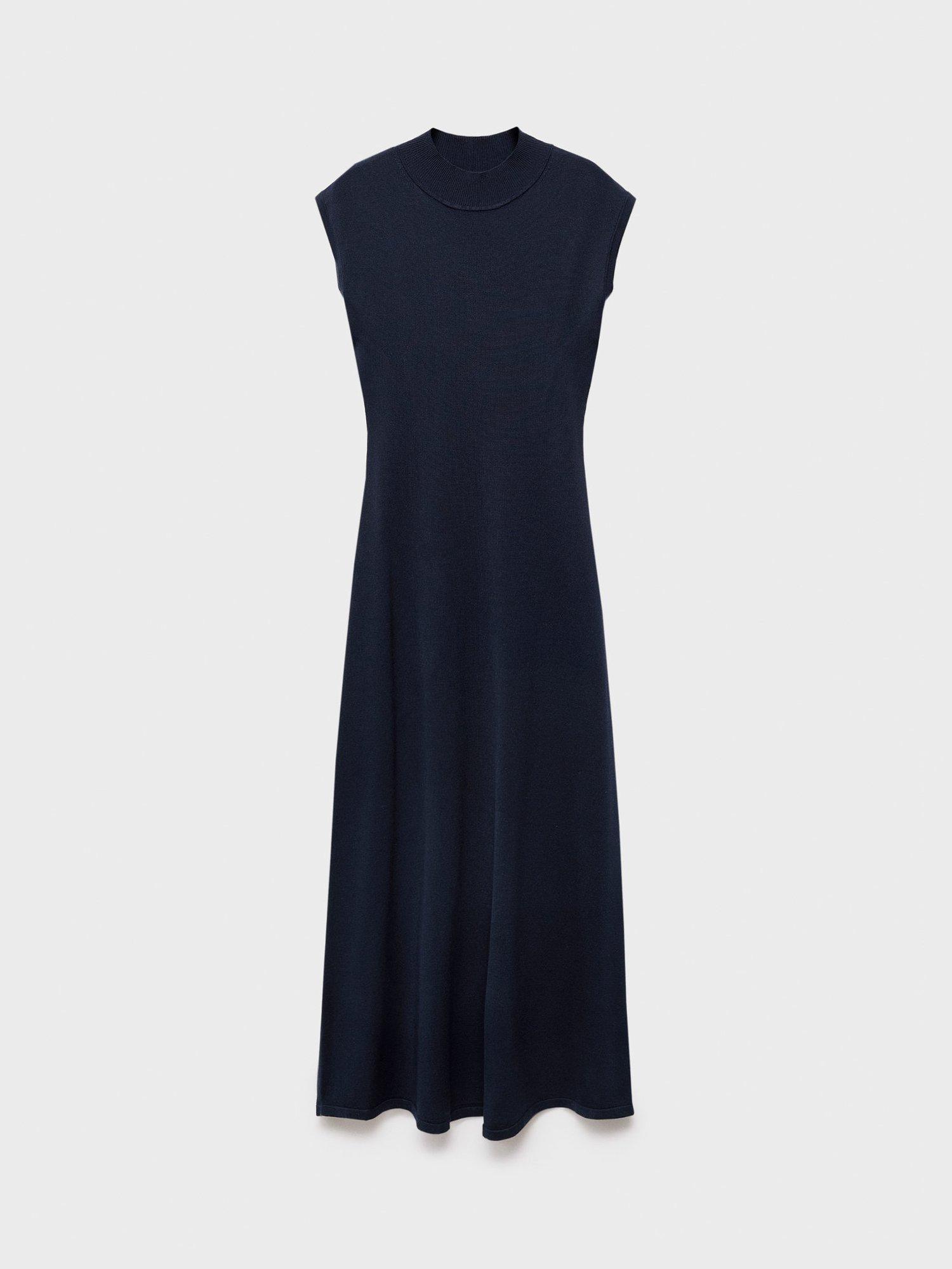 Product image 3 of 9, which shows Mango Pomodore Jumper Maxi Dress, Navy, 8