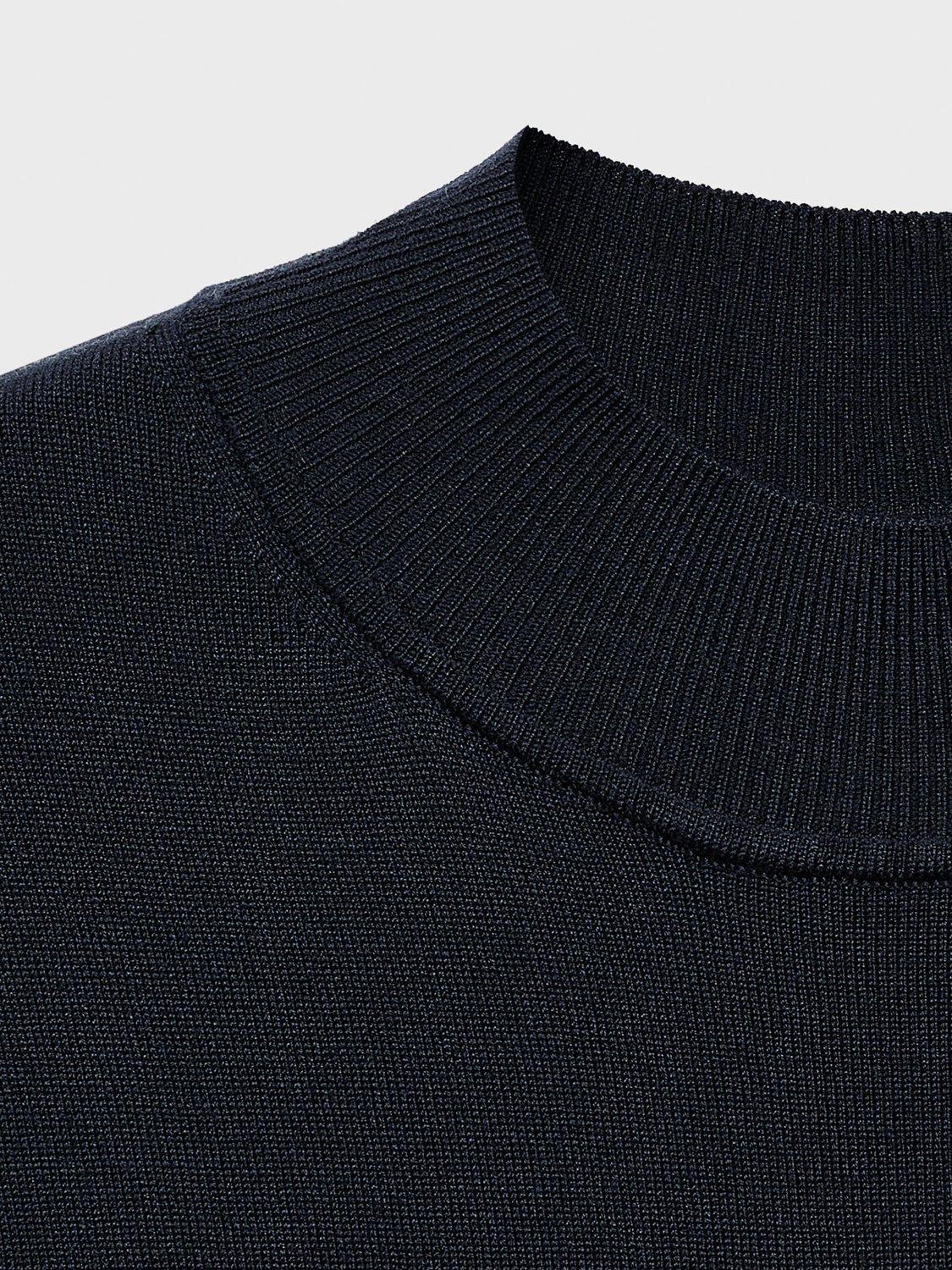 Product image 9 of 9, which shows Mango Pomodore Jumper Maxi Dress, Navy, 8