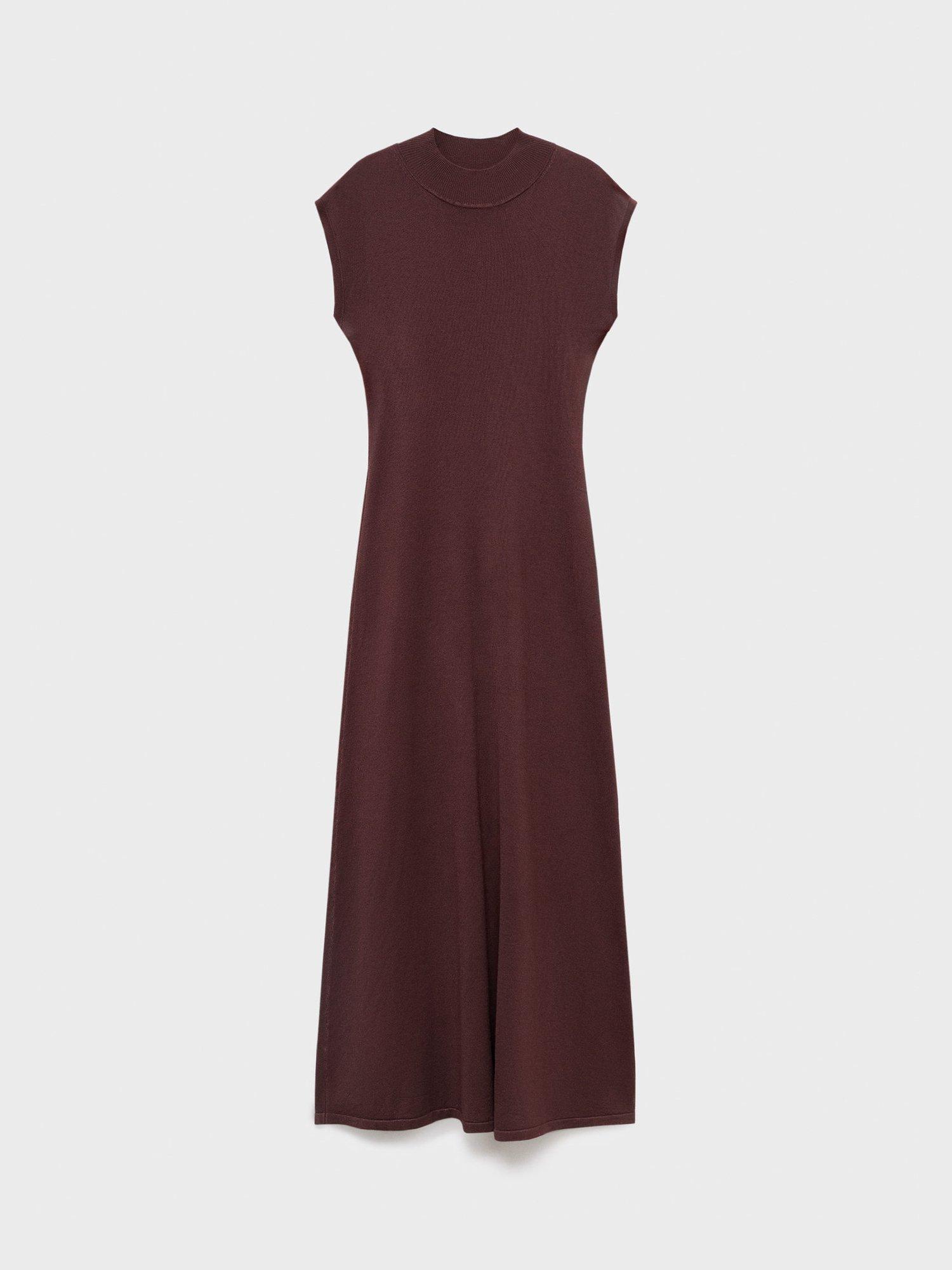 Product image 3 of 8, which shows Mango Pomodore Jumper Maxi Dress, Dark Red, 4