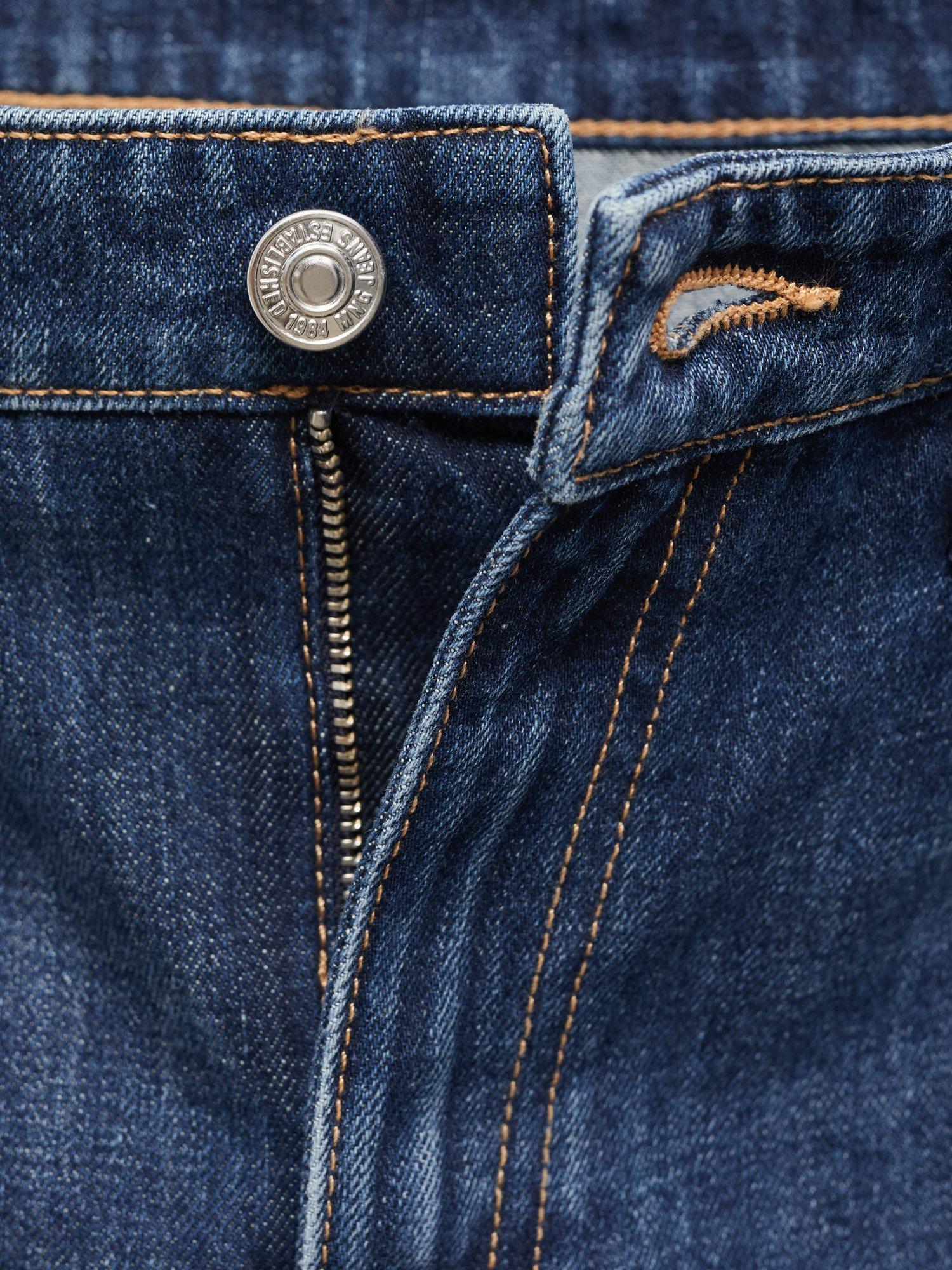 Product image 7 of 7, which shows Mango Annie Low Waist Wide Leg Jeans, Open Blue, 4