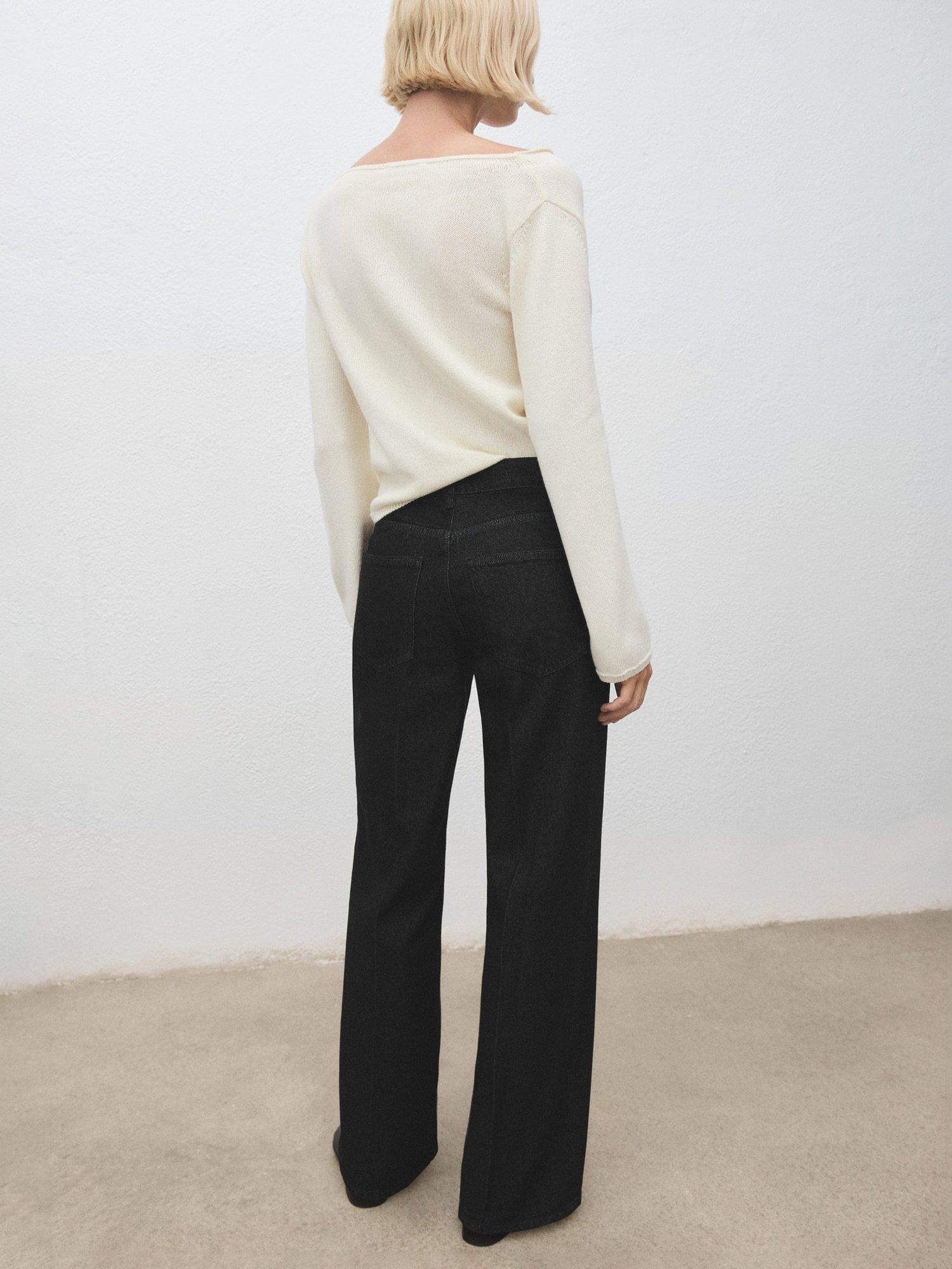 Product image 4 of 7, which shows Mango Martina Straight Leg Jeans, Black, 10