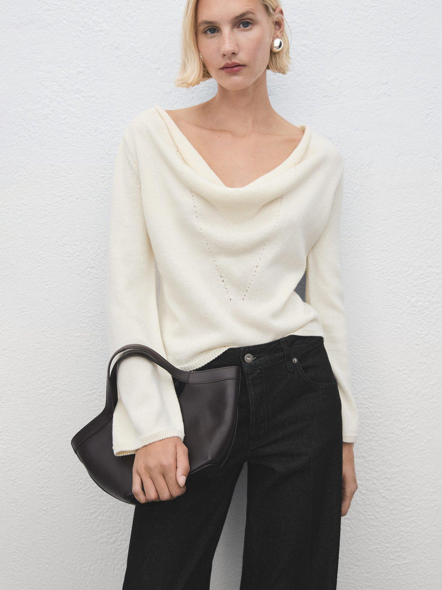 Product image 6 of 7, which shows Mango Martina Straight Leg Jeans, Black, 10