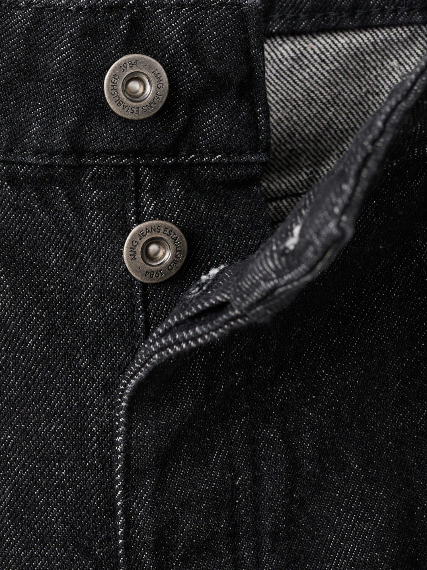 Product image 7 of 7, which shows Mango Martina Straight Leg Jeans, Black, 10