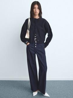 Mango Maya Straight Leg Jeans, Open Blue - view 2, Open Blue