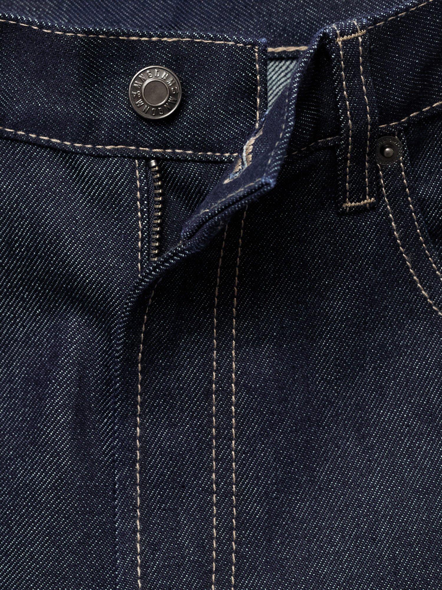 Product image 5 of 8, which shows Mango Susan Wide Leg Jeans, Open Blue, 4