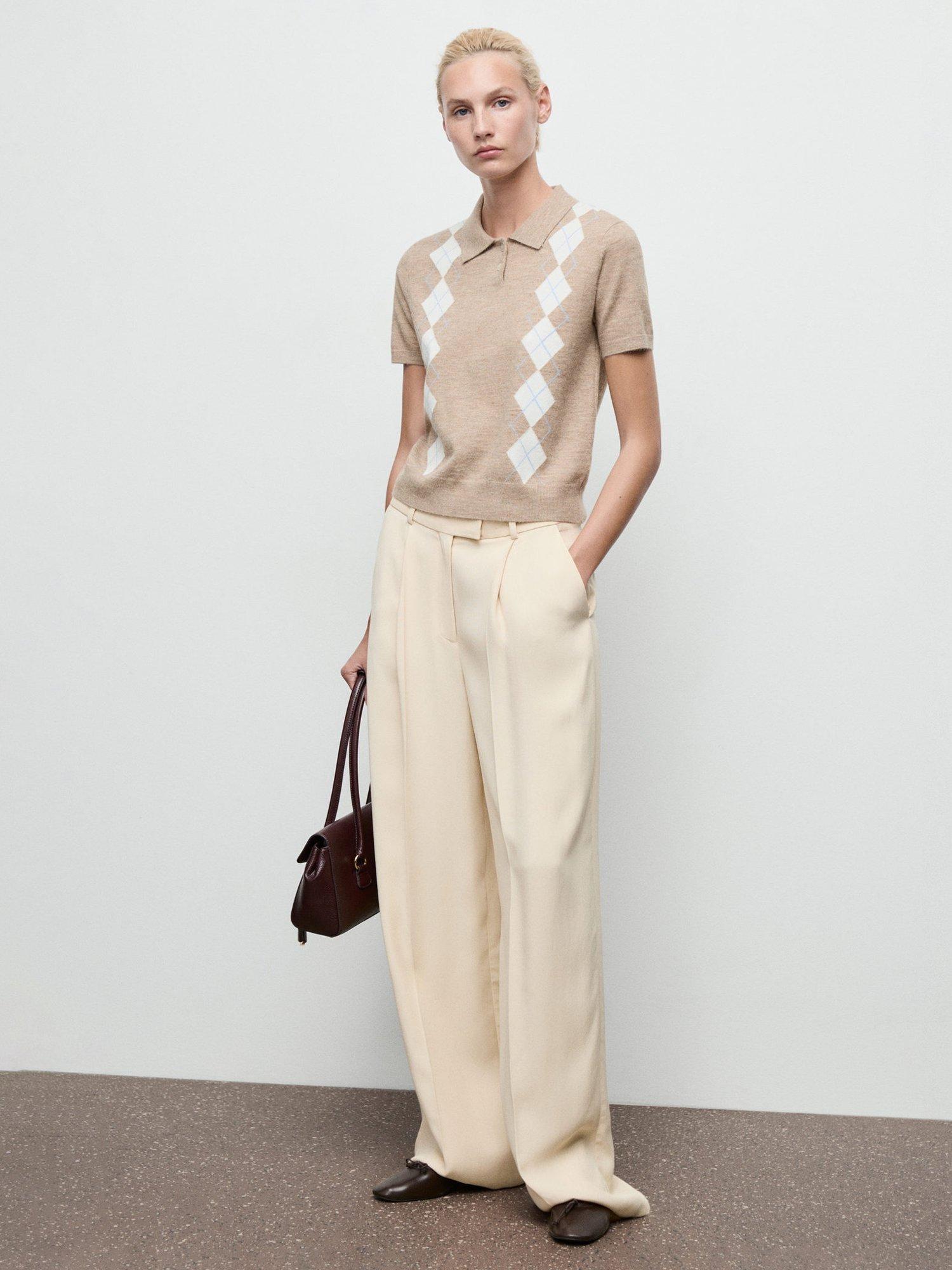 Product image 2 of 9, which shows Mango Bimbu Short Sleeve Jumper, Medium Brown, 4XL