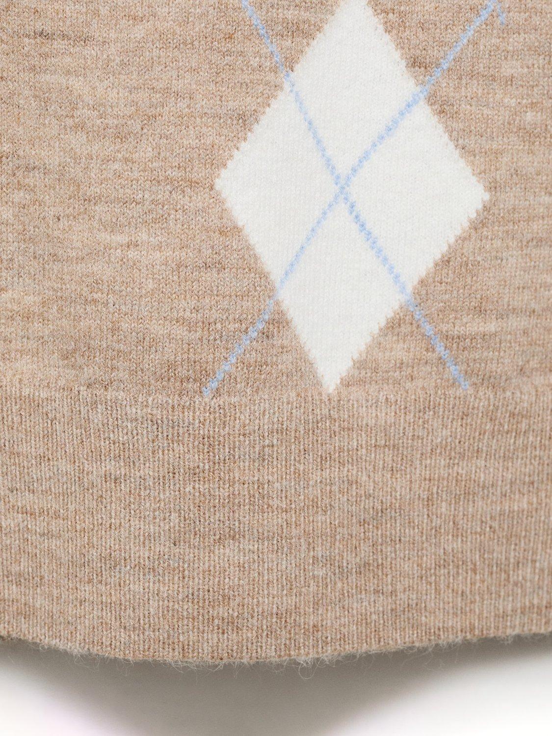 Product image 5 of 9, which shows Mango Bimbu Short Sleeve Jumper, Medium Brown, 4XL