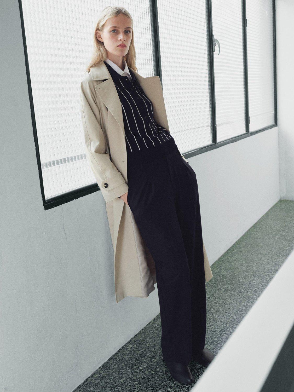 Product image 2 of 8, which shows Mango Citrus Stripe Jumper, Navy, S