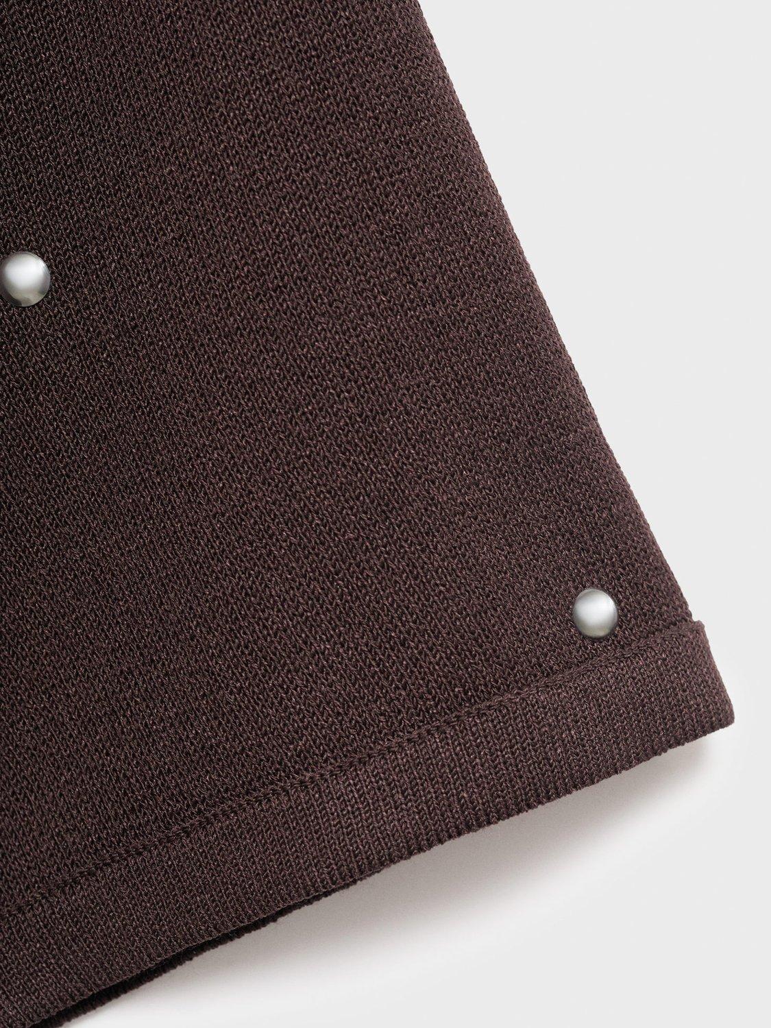 Product image 5 of 7, which shows Mango Gems Rhinestone Jumper, Brown, S