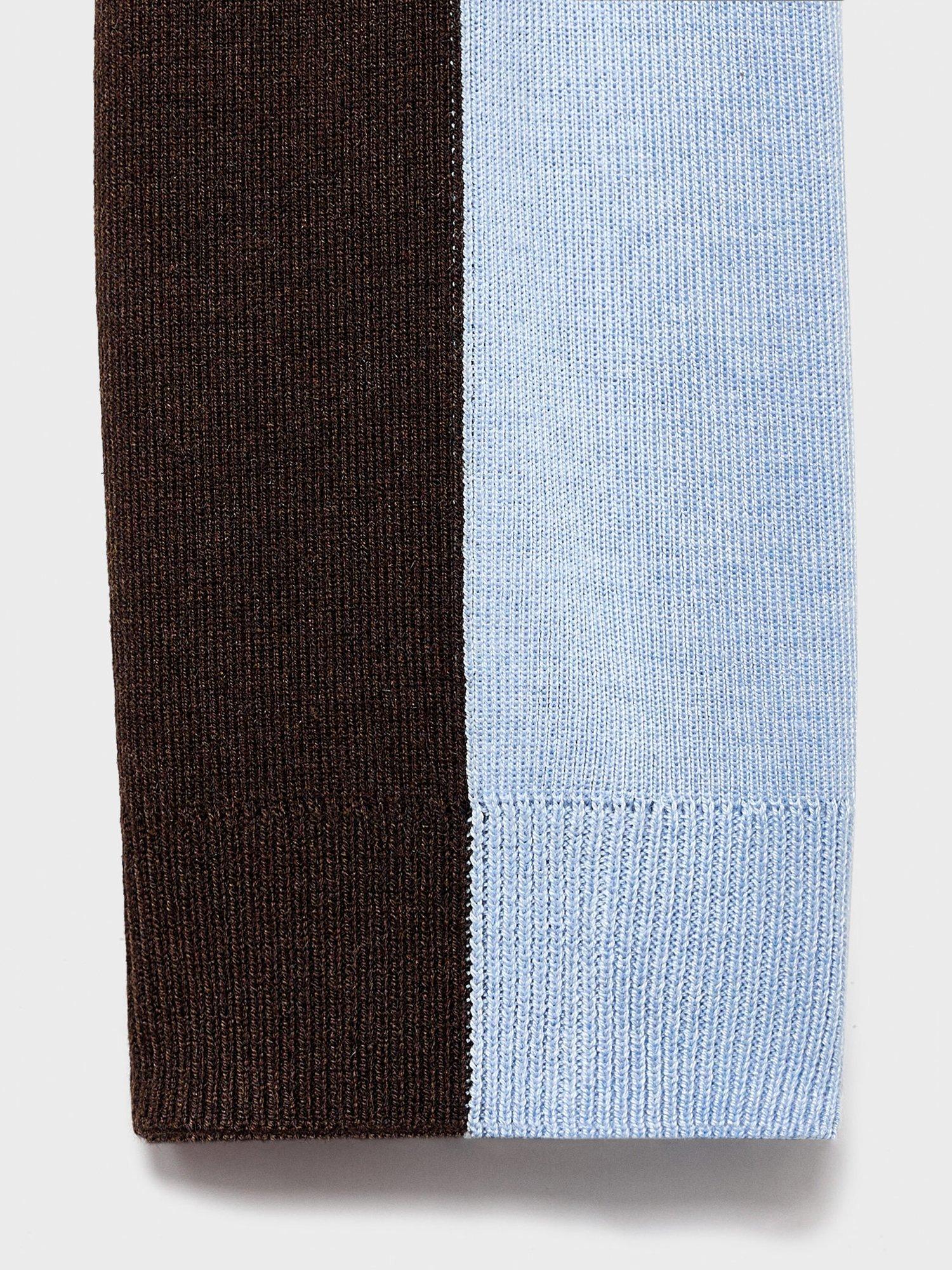 Product image 5 of 8, which shows Mango Luccon Colour Contrast Jumper, Brown/Multi, XS