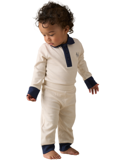 Angel & Rocket Baby Cotton Bodysuit and Leggings Set, Stone, Stone