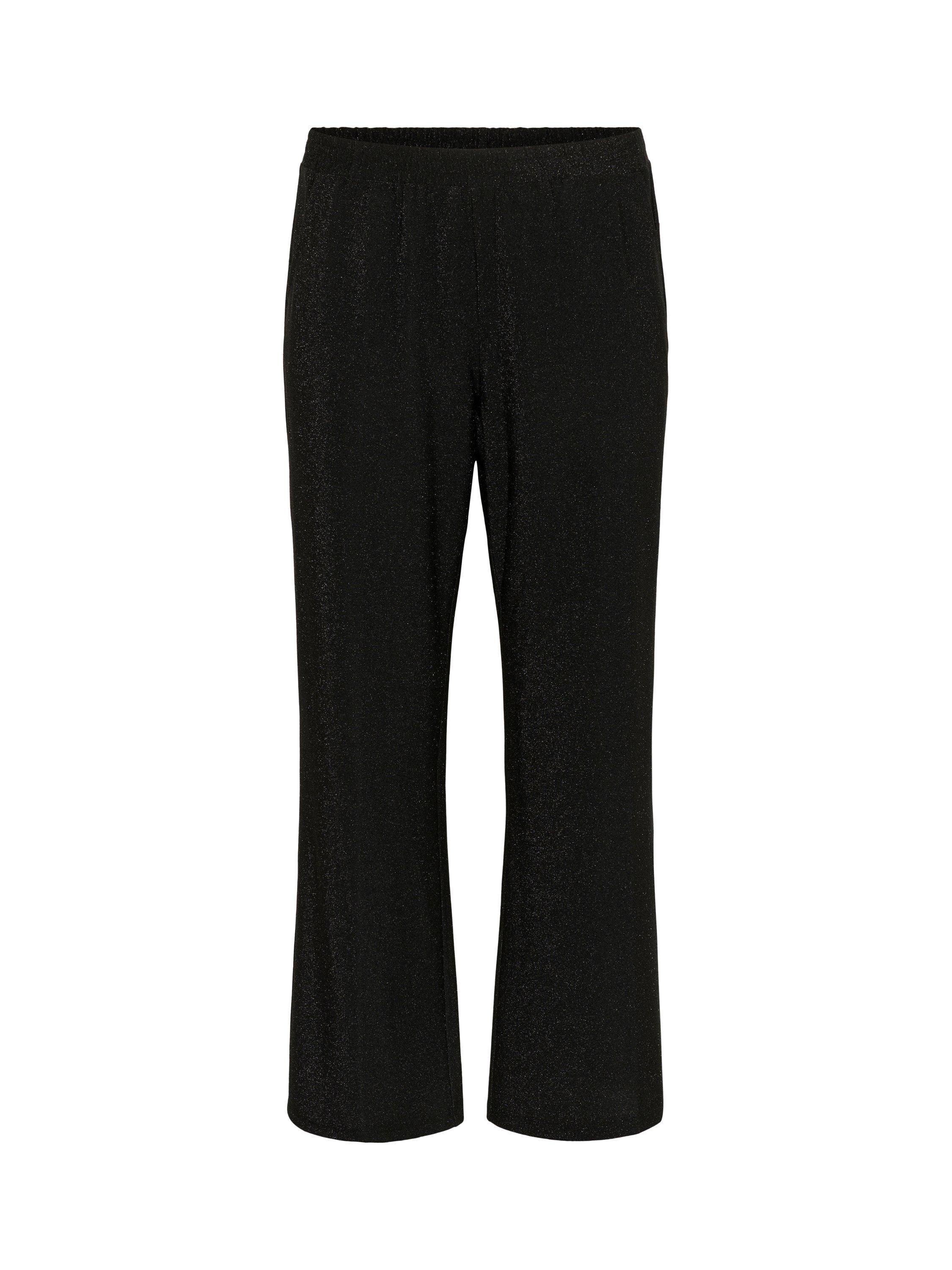 Product image 5 of 6, which shows KAFFE Curve Riana Glitter Trousers, Black/Multi, S