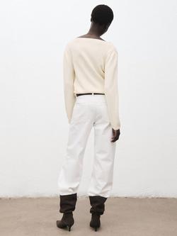 Mango Waterfa Cowl Neck Jumper, Light Beige - view 2, Light Beige