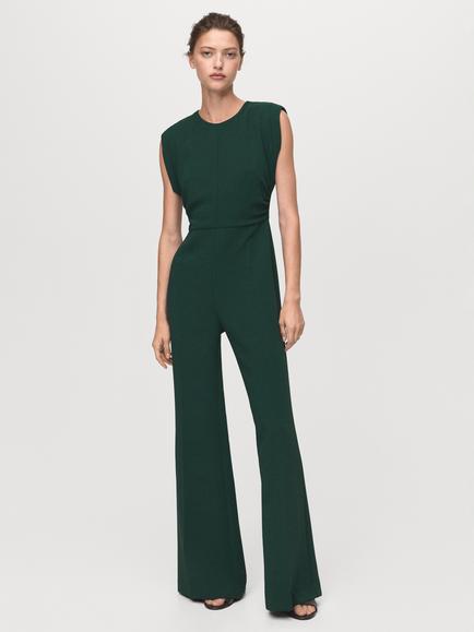 Mango Jenna Tailored Jumpsuit, Green, Green